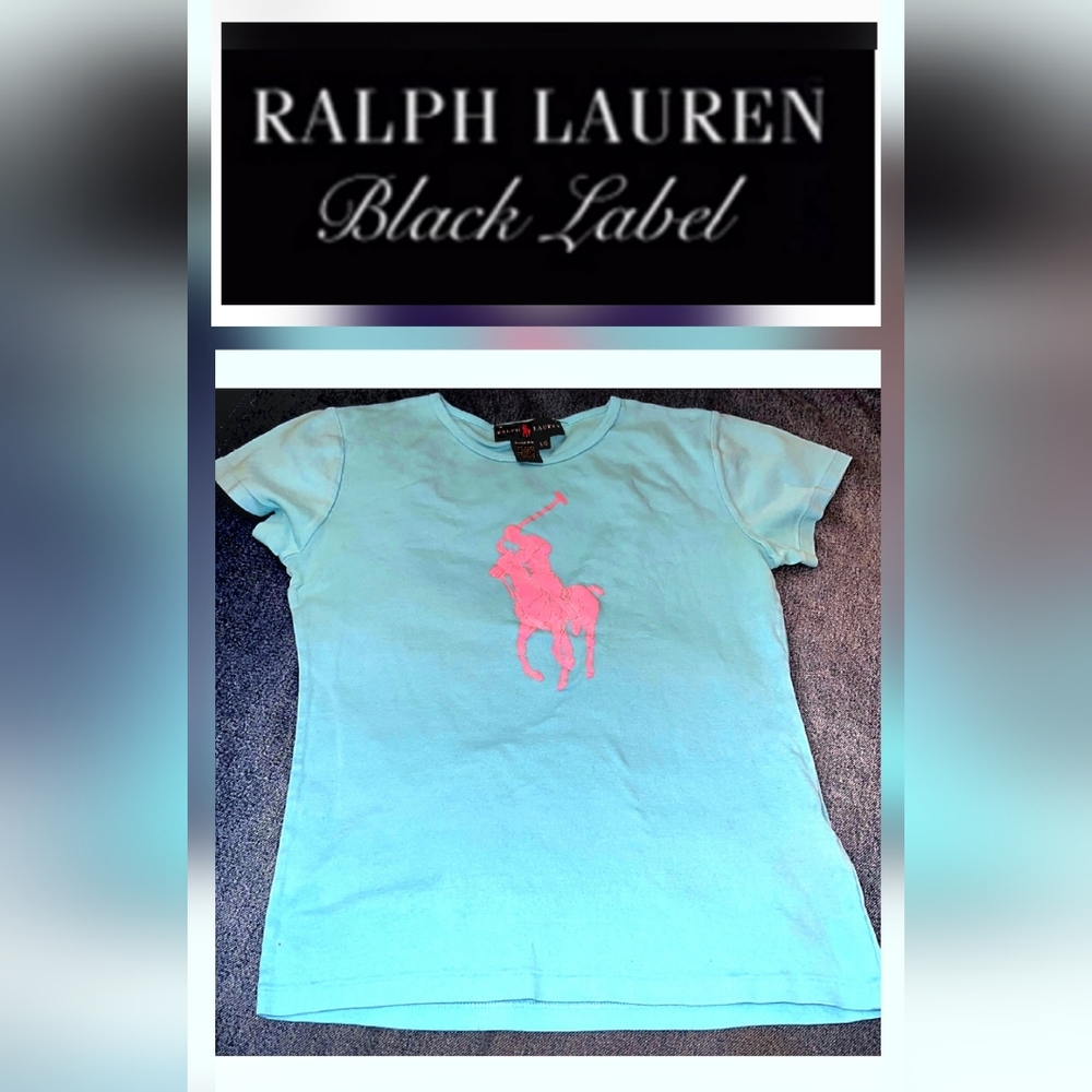 RL BLACK LABEL Blue Top Big Pony Polo